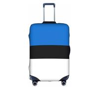 Fundas para maletas de la bandera de Estonia con estampados de personalidad de moda, adecuadas para negocios y uso al aire libre, White, S