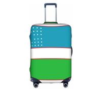 Fundas para maletas de la bandera de la República de Uzbekistán, estampadas de personalidad a la moda, adecuadas para negocios y uso al aire libre, White, XL