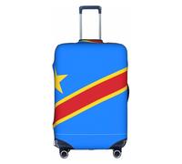Fundas para maletas de la bandera del Congo, con estampados de personalidad de moda, adecuadas para negocios y uso al aire libre, White, XL