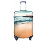 Fundas para maletas de paisajes de playa, impresiones de personalidad de moda, adecuadas para negocios y uso al aire libre, White, XL