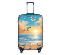 Fundas para maletas de Seagulls by The Sea, impresiones de personalidad de moda, adecuadas para negocios y uso al aire libre, White, S