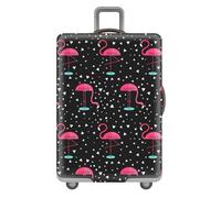 Fundas para Maletas,Estampado Floral de Flamencos en 3D Funda para Trolley de Viaje Elástica Anti-Rayaduras Anti-Polvo Fundas de Equipaje Lavable Cubierta de Equipaje (Negro, S (18-21 Pulgadas))