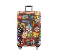 Fundas Para Maletas Funda protectora de equipaje de dibujos animados elástica gruesa, 2 uds., bolsa de traje con cremallera, fundas for maleta, cubierta de carrito, accesorios de viaje Para Equipaje(T