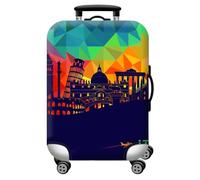 Fundas para Maletas Funda Protectora de Equipaje elástica Gruesa, Traje con Cremallera for Bolso, Fundas for Maleta, Cubierta de Carrito, Accesorios de Viaje, 2 uds. para El Equipaje(Dark Blue,L)