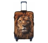 Fundas para maletas The Lion's Gaze con estampados de personalidad de moda, adecuadas para negocios y uso al aire libre, White, L