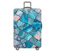 Fundas para Maletas,Viaje,Lavable,EláSticas,Fundas para Maletas,GeoméTrica Remolino LíNea Arte Color Degradado TemáTica Luggage Cover,Protector De Maleta Grande,NiñOs,Adultos (Azul,S(18-21inch))