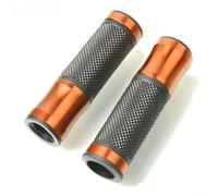 Fundas para manillar de motocicleta de 22 mm, empuñaduras de aluminio CNC con gel de goma antideslizante para un mejor control y comodidad (naranja)