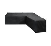 Fundas para muebles de exterior, Cubierta for muebles en forma de L for jardín, juego multiusos, varios tamaños, color negro(222X286X82x78cm)