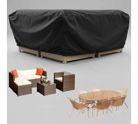 Fundas para Muebles de Jardãn Impermeable 170x170x99cm/LxWxH Fundas Mesas Exteriores para Terraza Funda Mesa Jardin Impermeable Rectangular Funda Protectora para Muebles Funda Sofa Jardin Exterior