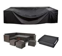 Fundas para muebles de jardín, 135 x 135 x 100 cm (largo x ancho x alto), funda cuadrada para muebles de exterior, impermeable, tela Oxford 420D, fundas para mesa de patio al aire libre, funda de sofá