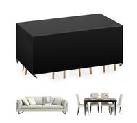 Fundas para muebles de patio al aire libre, impermeables, 230 x 100 x 75 cm, tela Oxford 420D, resistente al viento, anti-UV, rectangular, para sofá exterior, sillas