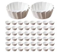 Fundas para muffins - 50 moldes redondos de papel para tarta vascos portátiles, 50 piezas de papel para tartas, moldes para bandeja | Envolturas para muffins antiadherentes de 4/6/8 pulgadas Capas