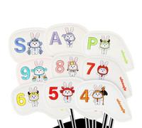 Fundas para palos de golf, 9 unidades, diseño de conejos primaverales, para hombres, mujeres, madres, padres, abuelos, golfistas, al aire libre