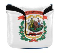 Fundas para palos de golf, diseño de bandera del estado de Virginia Occidental, con cierre magnético, para la mayoría de marcas de piel sintética