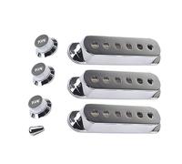 Fundas para pastillas de guitarra eléctrica, cubiertas de bobina única con perillas de control, funda de repuesto duradera para guitarra eléctrica con perilla de control de tono de volumen