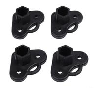 Fundas para patas de tienda de campaña de 21 x 21 mm, color negro | Plástico resistente a la intemperie, acabado negro, protege los postes de la humedad y la putrefacción