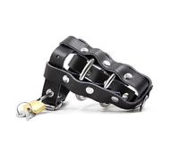 Fundas para pene marca OHMAMA OHMAMA FETISH FUNDA PIEL CON ANILLAS METALICAS Y CANDADO