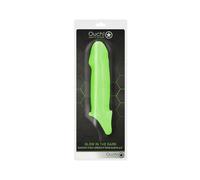 Fundas para pene marca OUCH! Guaina per pene Smooth Thick Stretchy Penis Sleeve - GitD - Neon Green