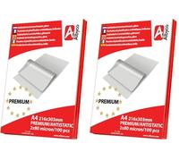 Fundas para Plastificar Antiestáticas Albyco Premium - Láminas para Plastificar - Lámina para plastificar - A4 (216 x 303 mm) - 2 x 80 (160) micras - 100 unidades - Brillo (Paquete de 2)