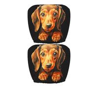 Fundas Para Reposacabezas De Coche,2 Piezas Fundas Reposacabezas Diseño Perro | Protector Elástico Divertido De Dibujos Animados - Accesorios Decorativos Para Interior SUV