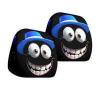 Fundas para reposacabezas de coche, 4 piezas, a prueba de polvo, lavables, universales, con dobladillos elásticos, para camión, autobús, autocaricatura, 28 x 26 cm