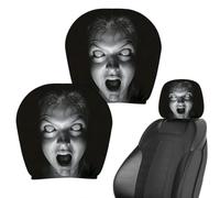 Fundas Para Reposacabezas De Fantasmas, 2 Piezas, Elásticas, Cara Aterrador