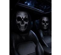 Fundas para reposacabezas Ghost Face, 2026 Nuevas espeluznantes Fundas para reposacabezas de Coche con impresión de Cara de Fantasma (H, 2 Artículos)