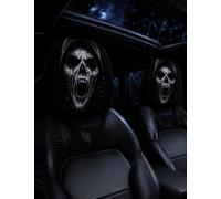 Fundas para reposacabezas Ghost Face, 2026 Nuevas espeluznantes Fundas para reposacabezas de Coche con impresión de Cara de Fantasma (G, 2 Artículos)