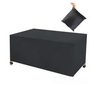 Fundas para sillas altas impermeables resistentes para patio al aire libre, protección para todo tipo de clima con ajuste resistente al viento y bordes elásticos, cuerdas de amarre (325 cm x 208 cm x
