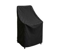 Fundas para sillas apilables: Protección y transporte seguro en color negro - Poliéster resistente con revestimiento de PU