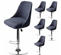 Fundas para sillas curvadas, funda para taburete de bar con respaldo curvado, silla de comedor con reposabrazos, funda de silla alta para hotel, reunión, banquete, bar, E, paquete de 6