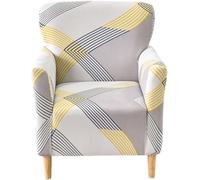 Fundas para Sillas de Banquete con Brazos Elásticas Estampadas Lavables de Una Pieza para Sofá Individual Protector de Muebles para Sala de Estar Oficina O Sofá (Color 17)