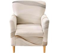 Fundas para Sillas de Banquete con Brazos Elásticas Estampadas Lavables de Una Pieza para Sofá Individual Protector de Muebles para Sala de Estar Oficina O Sofá (Color 21)