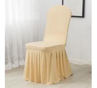 Fundas para sillas de banquete, decoración universal, plisada, para hotel, fiesta, espectáculo, albaricoque