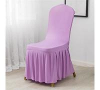 Fundas para sillas de banquete, decoración universal, plisada, para hotel, fiesta, espectáculo, color morado claro