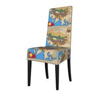 Fundas para sillas de comedor con estampado de bandera del Reino de Bután Map02, fundas para sillas Parsons, para comedor, cocina, funda protectora para silla