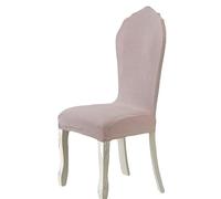 Fundas Para Sillas De Comedor Con Respaldo Redondo Protectores De Silla Con Respaldo Redondo Elásticos Sin Brazos Para Sillas Laterales Ovaladas Tapizadas Con Patas De Madera Modernas ( Color : Deep k