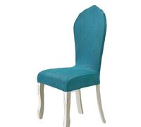 Fundas Para Sillas De Comedor Con Respaldo Redondo Protectores De Silla Con Respaldo Redondo Elásticos Sin Brazos Para Sillas Laterales Ovaladas Tapizadas Con Patas De Madera Modernas ( Color : Bluest