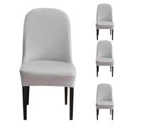 Fundas para sillas de comedor curvas, fundas para sillas de comedor con respaldo redondo, fundas para sillas de oficina de felpa gruesas y curvas, fundas para sillas de comedor con respaldo alto, fun