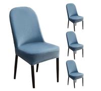 Fundas para sillas de comedor curvas, fundas para sillas de comedor con respaldo redondo, fundas para sillas de oficina de felpa gruesas y curvas, fundas para sillas de comedor con respaldo alto, fun