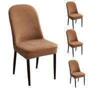 Fundas para sillas de comedor curvas, fundas para sillas de comedor con respaldo redondo, fundas para sillas de oficina de felpa gruesas y curvas, fundas para sillas de comedor con respaldo alto, fun
