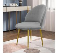 Fundas para sillas de comedor de alta elasticidad, paquete de 4 fundas redondas de terciopelo con diseño de pico de pato de respaldo bajo, color gris oscuro, perfectas para decoración del hogar y