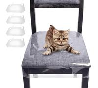 Fundas para sillas de comedor - para silla transparente | Las de PVC resistentes a los arañazos de 4 piezas protegen las sillas del polvo, la suciedad, los derrames, el pelo y la caspa