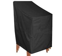 Fundas para sillas de exterior - 210D Oxford impermeable, protección de silla giratoria, resistente a los rayos UV, resistente con cordón seguro, diseño de escudo resistente a la intemperie