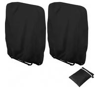 Fundas para sillas plegables, paquete de 2 fundas Oxford para sillas de jardín, resistentes al viento, a los rayos UV y al polvo, con bolsa
