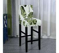 Fundas para sillas Slipcovers Funda for taburete de bar con respaldo, elegante y moderna funda elástica for taburete de bar, funda for silla de comedor, for cocina, sillas de pub con respaldo corto