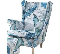 Fundas para sillas Slipcovers Funda otomana de 2 piezas, funda for sillón orejero, funda for taburete rectangular con almacenamiento, funda for brazo extraíble for sala de estar, sofá y dormitorio