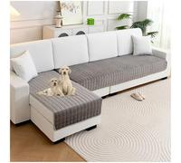 Fundas para Sofa 3/2/4/5 Plazas Terciopelo Funda Cubre Sofa Chaise Longue Protector Cubre en Forma de L Reversible Antideslizante(Gris Oscuro,70x180cm)