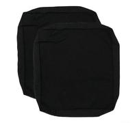 Fundas para sofá de patio, fundas impermeables para sofá al aire libre, 2 piezas, 600D Oxford, juego de repuesto para jardín, balcón e interior con cremallera, 56 x 50,8 x 10 cm (negro)