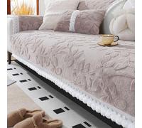 Fundas para Sofá, Funda para Sofá En Forma De U, Funda para Sofá Seccional, Chaise Longue, Fundas Lavables con 1, 2, 3 O 4 Cojines De Asiento Y Respaldo, Fundas para Sofá Light Brown 90 * 240cm